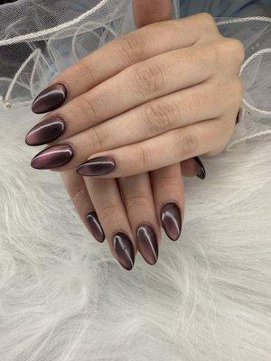 AMAZING cat eye nails by Janet!!