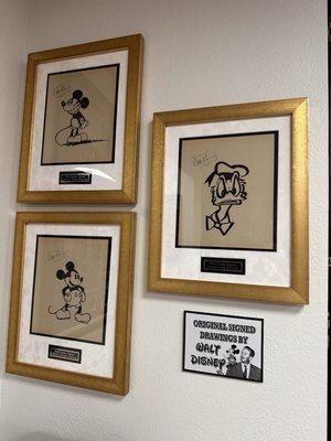 Disney signed drawings