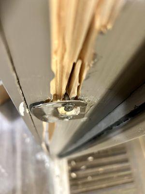 Little screw hang on for dear life. Yes this is real.