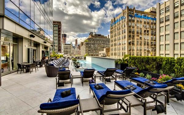 Pool side lounge chairs