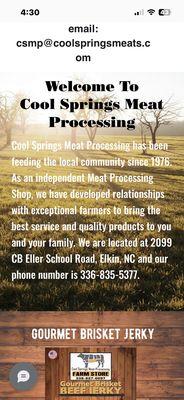 Cool Springs Meat Processing