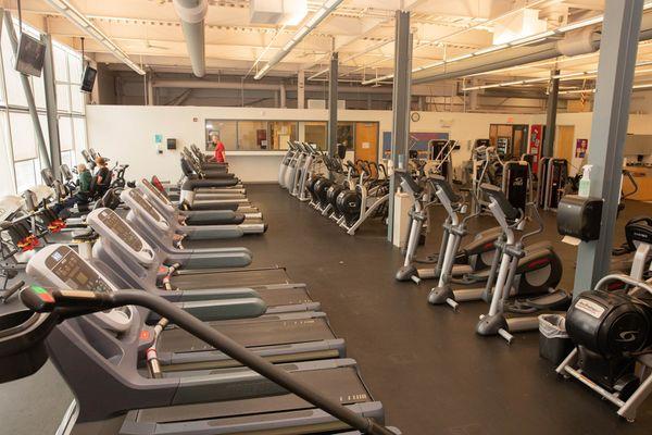 The Easton YMCA fitness center offers a wide variety of cardio and strength equipment.