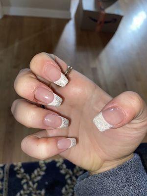 Knicked nails with blood and half the length I had before.