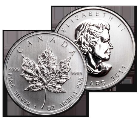 Silver Canadian Maple Leaf
