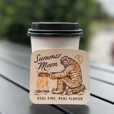 Cortado and a custom coffee shop sticker