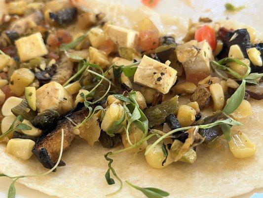 Vegan "quesadilla" aka veggie taco