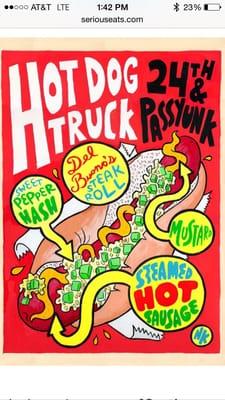 Sign I saw in the now closed 'Hot Diggity' praising the best damn hot dog truck in Philly