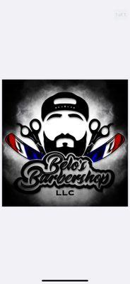 Name of barbershop with business logo.
