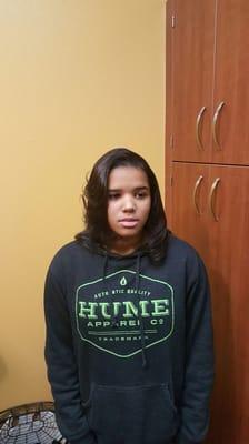 Natural hair long and luxurious