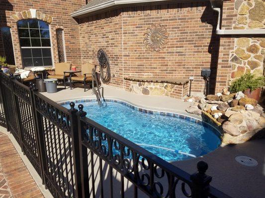 Around the Pool and Rod Iron Fence