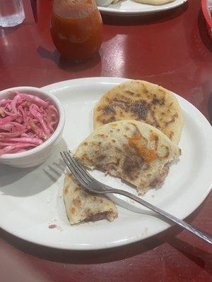 Pupusas - cheese and frijoles