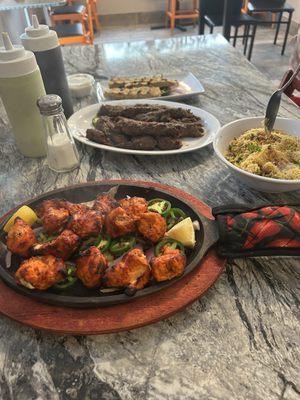 Chicken Boti Kabab beef seekh kabab chicken seekh kabab somosa chaat