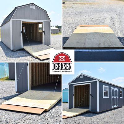 Lofted shop with folding door