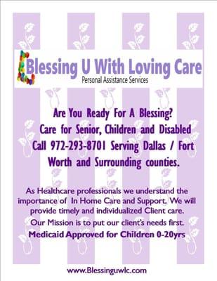 Recently Medicaid Approval to assist children 0-20 years old. Our team will works with your children to provide the service c...