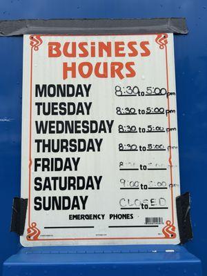 Hours as of 05/29/2025