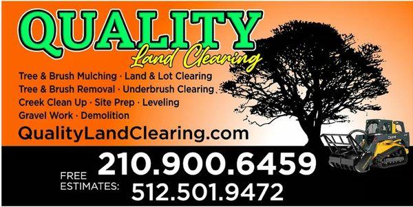 Call us today for your any of land clearing needs!!