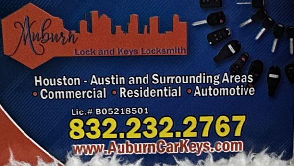 Auburn lock and keys