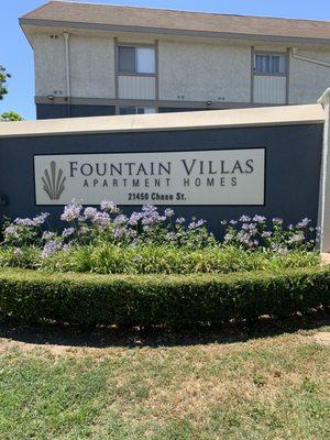 The front of the building