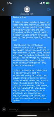 Karl returning my money.