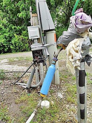 This is the electric and water connections. It was one of the better ones.