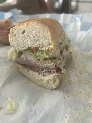 This sandwich is the mighty meat absolutely delicious.