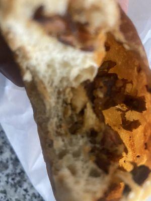 Interior of the fantastic smoked brisket kolache