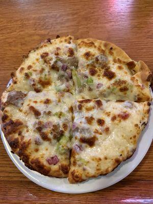 7" Philly Cheesesteak Pizza