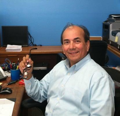 That's me, happily at work.