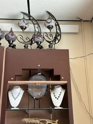 Jewelry and lamps