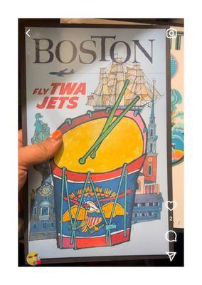 A print of an old twa a add to Boston