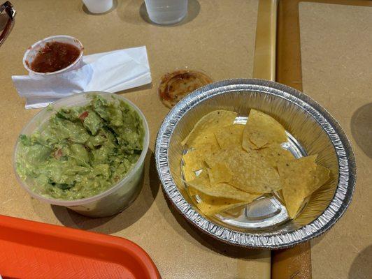 Guacamole and chips