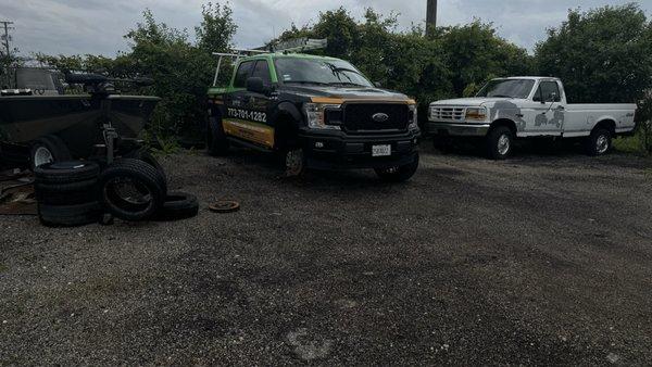 This Is My Work Truck I Just Had New Rims Installed SOMEWHERE ELSE!!! While On 294 It Flew Off!!!!