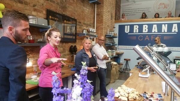 Liz Talking About Her Pastries.