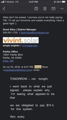 Email correspondence