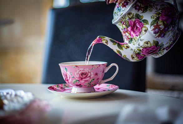 Warm cup of Hibiscus Tea