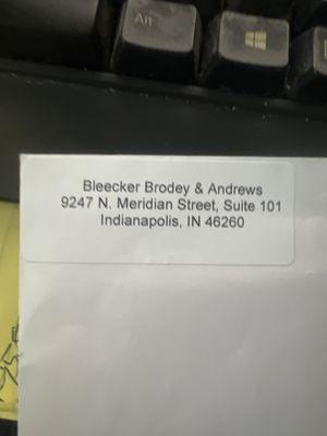Company name and address