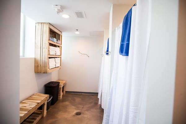 Our studio offers showers & changing areas.