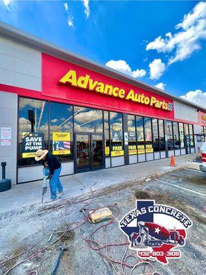 Concrete Repair work for Advanced Auto.