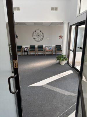 The lobby from my doctors door