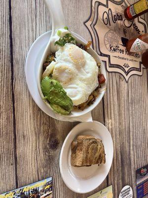 Southwestern skillet and rye bread