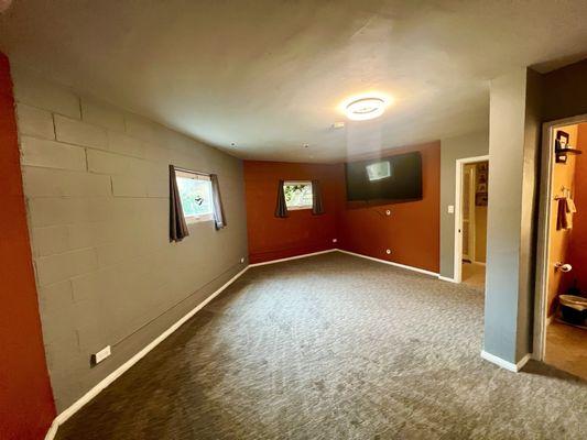 New carpet in master bedroom.