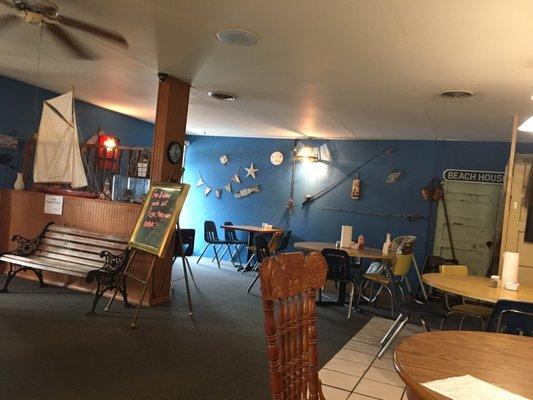 Left side of restaurant