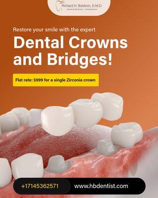 $999 New Patient Zirconia Crown Offer: Includes exam, X-rays, custom crown + temporary. New patients only; no insurance; exclusions apply.
