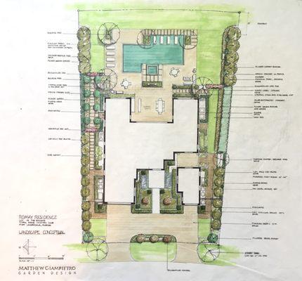 Landscape Design Drawing of a Fort Lauderdale home