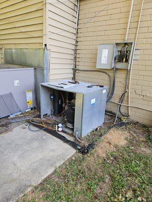 Convenience store drink cooler old condenser