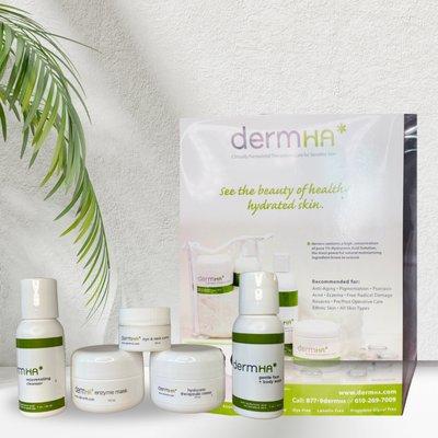 dermHA Travel/Trial kits are available. Call (610) 269-7009