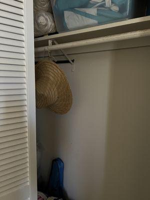 Closet interior not painted