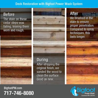 We'll restore your weathered deck.