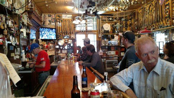 Okay great place to drink your beer or sit on the back lawn and watch the deer.