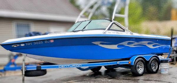 Buffed and Polished ski boat. Looks brand new compared to what I began with!